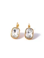 1 Pair IG Style Geometric 304 Stainless Steel Zircon 18K Gold Plated Earrings sku image 1