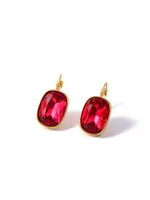 1 Pair IG Style Geometric 304 Stainless Steel Zircon 18K Gold Plated Earrings sku image 6