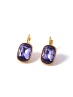 1 Pair IG Style Geometric 304 Stainless Steel Zircon 18K Gold Plated Earrings sku image 7