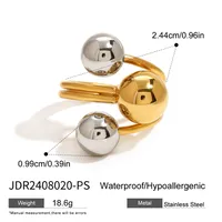Elegant Lady Geometric 304 Stainless Steel Mixed Metal Plating Women's Rings sku image 2