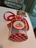 Women's Pu Leather Plaid Strawberry Cute Sewing Thread Cylindrical Zipper Crossbody Bag main image 3
