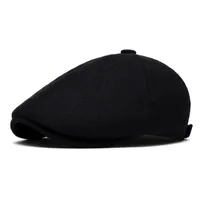 Unisex Retro British Style Solid Color Curved Eaves Beret Hat sku image 3