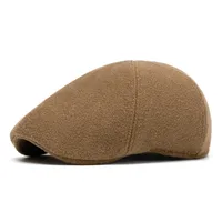 Unisex Retro British Style Solid Color Curved Eaves Beret Hat sku image 4