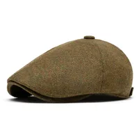 Unisex Retro British Style Solid Color Curved Eaves Beret Hat sku image 2