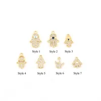 Elegant Simple Style Hand Of Fatima 201 Stainless Steel Copper Inlay Zircon Women's Pendant Necklace main image 5