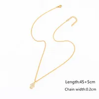 Elegant Simple Style Hand Of Fatima 201 Stainless Steel Copper Inlay Zircon Women's Pendant Necklace sku image 5