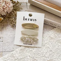 Magic Color Silver Bright Leather Series Sweet Girl's Hairpin New  Cute Girl's Broken Hair Bangs BB Clip Headwear sku image 20