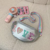 Children's Bag High-value Cute Sequin Baby's Western-style Chest Bag Girls' Colorful Lightweight Crossbody Bag PU Waist Bag main image 4