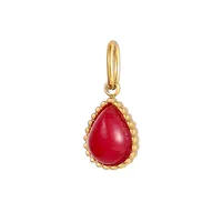 1 Piece 8*13mm 304 Stainless Steel Natural Stone Water Droplets Pendant Jewelry Accessories main image 5