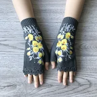 Women's Vintage Style Classic Style Printing Flower Gloves main image 2