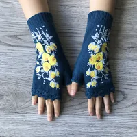 Women's Vintage Style Classic Style Printing Flower Gloves main image 4