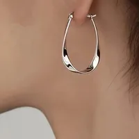 1 Pair Simple Style Streetwear Geometric Plating Alloy Hoop Earrings main image 1