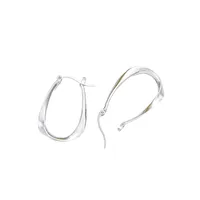 1 Pair Simple Style Streetwear Geometric Plating Alloy Hoop Earrings main image 5