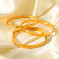 IG Style Elegant Preppy Style Geometric 304 Stainless Steel Titanium Steel 18K Gold Plated Bangle In Bulk main image 4