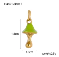 1 Piece 304 Stainless Steel Mushroom Pendant Jewelry Accessories main image 2