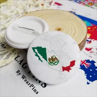 Mexican Independence Day Simple Style Classic Style National Flag Map Metal Festival Street Party Accessories main image 4