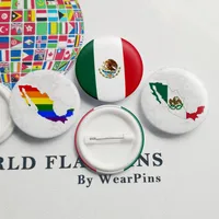 Mexican Independence Day Simple Style Classic Style National Flag Map Metal Festival Street Party Accessories main image 3