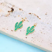 1 Piece 10*10mm 304 Stainless Steel Cactus Flower Pendant Jewelry Accessories main image 1