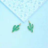 1 Piece 10*10mm 304 Stainless Steel Cactus Flower Pendant Jewelry Accessories main image 3