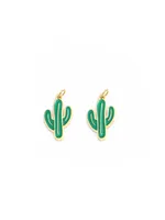 1 Piece 10*10mm 304 Stainless Steel Cactus Flower Pendant Jewelry Accessories sku image 1