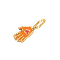 1 Piece 8*13mm 304 Stainless Steel Palm Heart Shape Pendant Jewelry Accessories main image 4