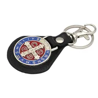 Retro Cross Saint Benedict Letter Zinc Alloy Bag Pendant Keychain main image 5