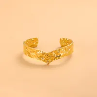 Simple Style Asymmetrical Irregular 304 Stainless Steel Bangle In Bulk main image 4
