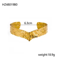 Simple Style Asymmetrical Irregular 304 Stainless Steel Bangle In Bulk main image 2