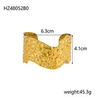 Simple Style Asymmetrical Irregular 304 Stainless Steel Bangle In Bulk sku image 1