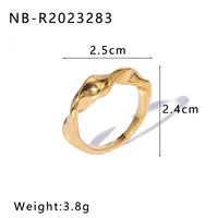 Vacation Simple Style Solid Color 304 Stainless Steel Plating Women's Bangle sku image 2