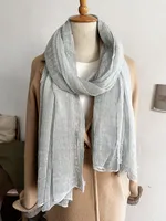 Women's Chinoiserie Ethnic Style Stripe Artificial Cotton  Silk Nylon Silk Scarf sku image 57
