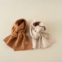Kid'S Simple Style Heart Shape Solid Color Scarf main image 2