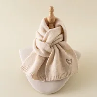 Kid'S Simple Style Heart Shape Solid Color Scarf main image 5
