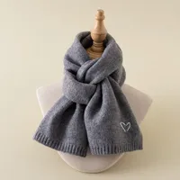 Kid'S Simple Style Heart Shape Solid Color Scarf sku image 4