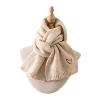 Kid'S Simple Style Heart Shape Solid Color Scarf main image 4