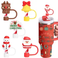 Christmas Casual Cute Pastoral Santa Claus Silica Gel Straw Decorative Cap 1 Set main image 1