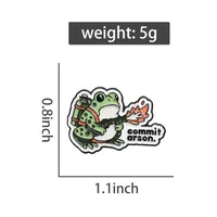 Cartoon Style Cute Animal Cartoon Frog Alloy Stamping Stoving Varnish Plating Unisex Cartoon Pinback Badge Brooches Collar Pin sku image 82