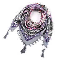 Designed  Bohemian Women Scarf Ethnic Style Knot Tassel Scarf Jacquard Large Square sku image 16