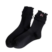 Women's Simple Style Solid Color Cotton Crew Socks A Pair main image 5