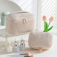 Elegant Basic Streetwear Solid Color Corduroy Square Makeup Bags & Storage main image 3