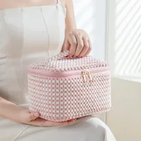 Elegant Basic Streetwear Solid Color Corduroy Square Makeup Bags & Storage main image 2