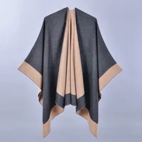 Women's Casual Color Block Imitation Cashmere Shawl main image 2