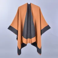 Women's Casual Color Block Imitation Cashmere Shawl main image 4