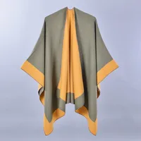 Women's Casual Color Block Imitation Cashmere Shawl sku image 2