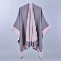 Women's Casual Color Block Imitation Cashmere Shawl sku image 3