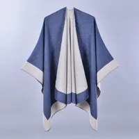 Women's Casual Color Block Imitation Cashmere Shawl sku image 21