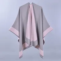 Women's Casual Color Block Imitation Cashmere Shawl sku image 25