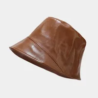 Women's Casual Vacation Solid Color Wide Eaves Bucket Hat sku image 5