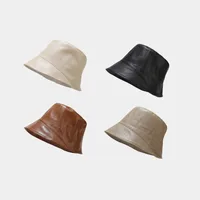 Women's Casual Vacation Solid Color Wide Eaves Bucket Hat main image 2