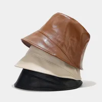 Women's Casual Vacation Solid Color Wide Eaves Bucket Hat main image 4
